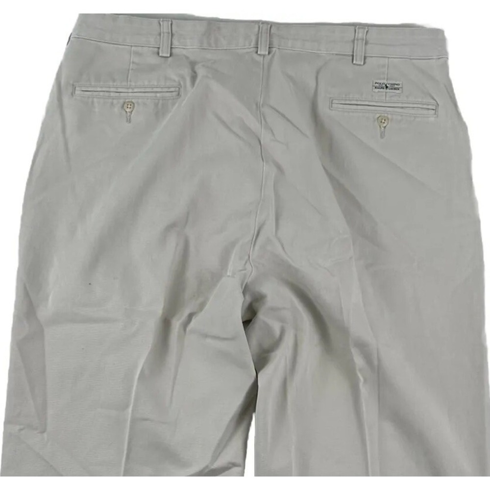 VTG Ralph Lauren Polo Hammond Pants Men 36X32 Tan Chino Pleats Cuffs 80s 90s Y2K
